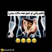 وقتی همه ساکتن و درهمون حال شکمت.🤣