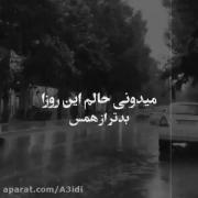 میدونی حالم این روزا بدتر از همه س.......