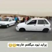 هنرنمایی هیجان‌انگیز با پراید: دریفت و حرکات نمایشی خودرو