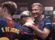 لحظات دیدنی از اتحاد بازیکنان بارسلونا