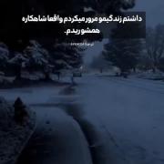 تأمل در زندگی: یک شاهکار برفی در شب