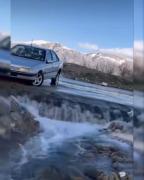 پژو ۴۰۵ بالابرز در طبیعت زیبای زمستانی