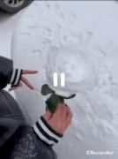 درست کردن گل با برف 🤍🌨🌨❄❄❄❄❄
