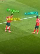 لحظات کمدی رونالدو و نونو مندز در زمین فوتبال