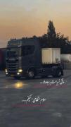 کامیون اسکانیا در غروب دلنشین، با موسیقی آذری