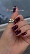 یک مدل ناخن شیک پاییزی با رنگ لاک شرابی