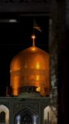 دلتنگی برای حرم مطهر | جلوه‌ای از گنبد طلایی در شب
