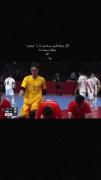 لحظات معنوی سجده شکر بازیکنان فوتسال در زمین مسابقه
