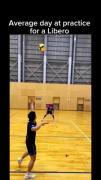 تمرین نفس‌گیر و دریافت‌های دیدنی یک لیبرو والیبال